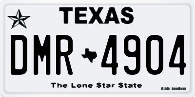 TX license plate DMR4904
