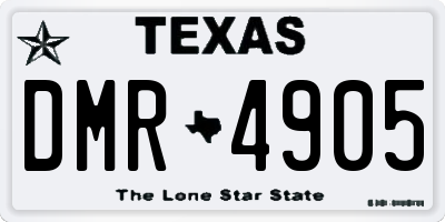 TX license plate DMR4905