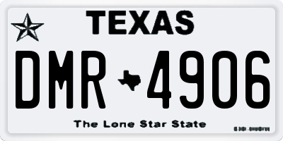 TX license plate DMR4906