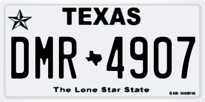TX license plate DMR4907