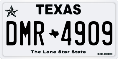 TX license plate DMR4909