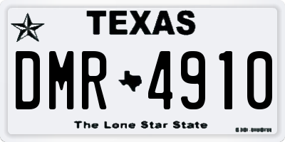 TX license plate DMR4910