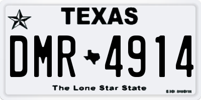 TX license plate DMR4914