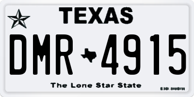 TX license plate DMR4915