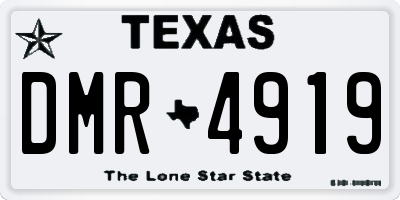 TX license plate DMR4919