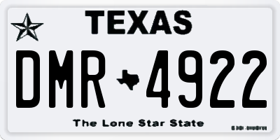 TX license plate DMR4922