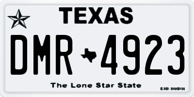 TX license plate DMR4923
