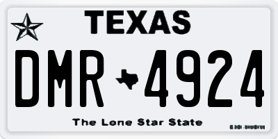TX license plate DMR4924