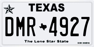 TX license plate DMR4927