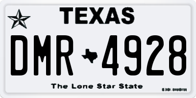 TX license plate DMR4928