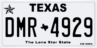 TX license plate DMR4929