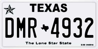 TX license plate DMR4932