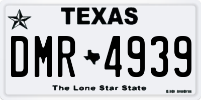 TX license plate DMR4939