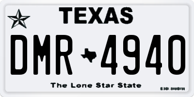 TX license plate DMR4940