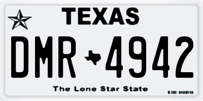 TX license plate DMR4942