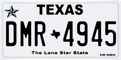 TX license plate DMR4945
