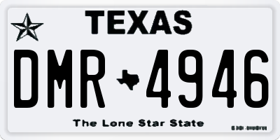 TX license plate DMR4946