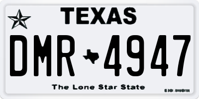 TX license plate DMR4947