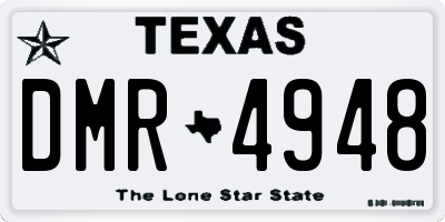 TX license plate DMR4948