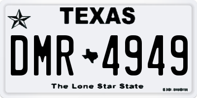 TX license plate DMR4949