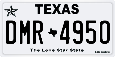 TX license plate DMR4950