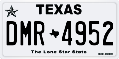 TX license plate DMR4952