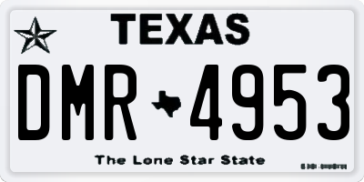 TX license plate DMR4953