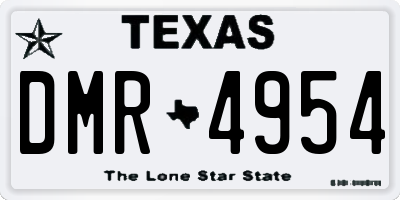 TX license plate DMR4954
