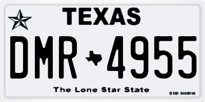 TX license plate DMR4955