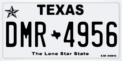 TX license plate DMR4956