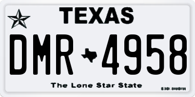 TX license plate DMR4958