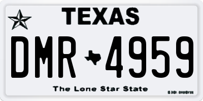TX license plate DMR4959