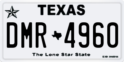 TX license plate DMR4960