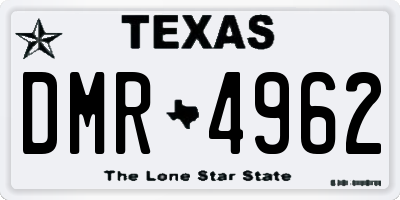TX license plate DMR4962