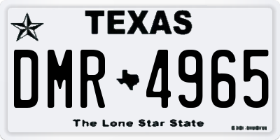 TX license plate DMR4965