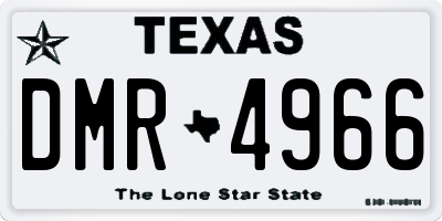 TX license plate DMR4966