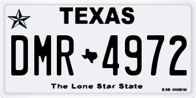 TX license plate DMR4972