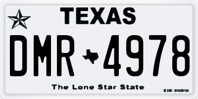 TX license plate DMR4978