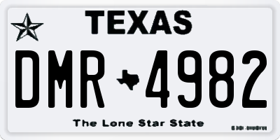 TX license plate DMR4982