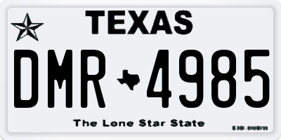TX license plate DMR4985