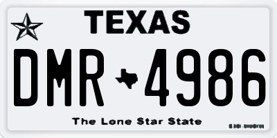 TX license plate DMR4986