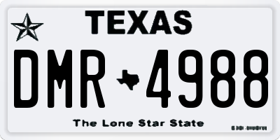 TX license plate DMR4988