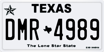 TX license plate DMR4989