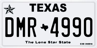 TX license plate DMR4990