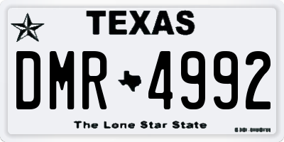 TX license plate DMR4992