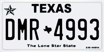 TX license plate DMR4993
