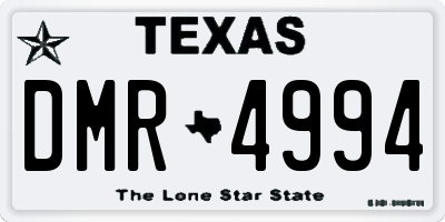 TX license plate DMR4994