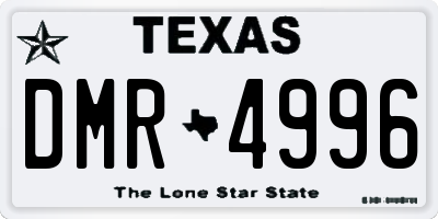TX license plate DMR4996