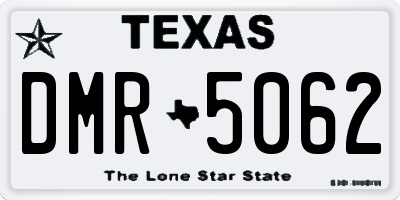 TX license plate DMR5062