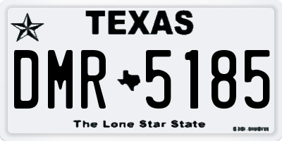 TX license plate DMR5185